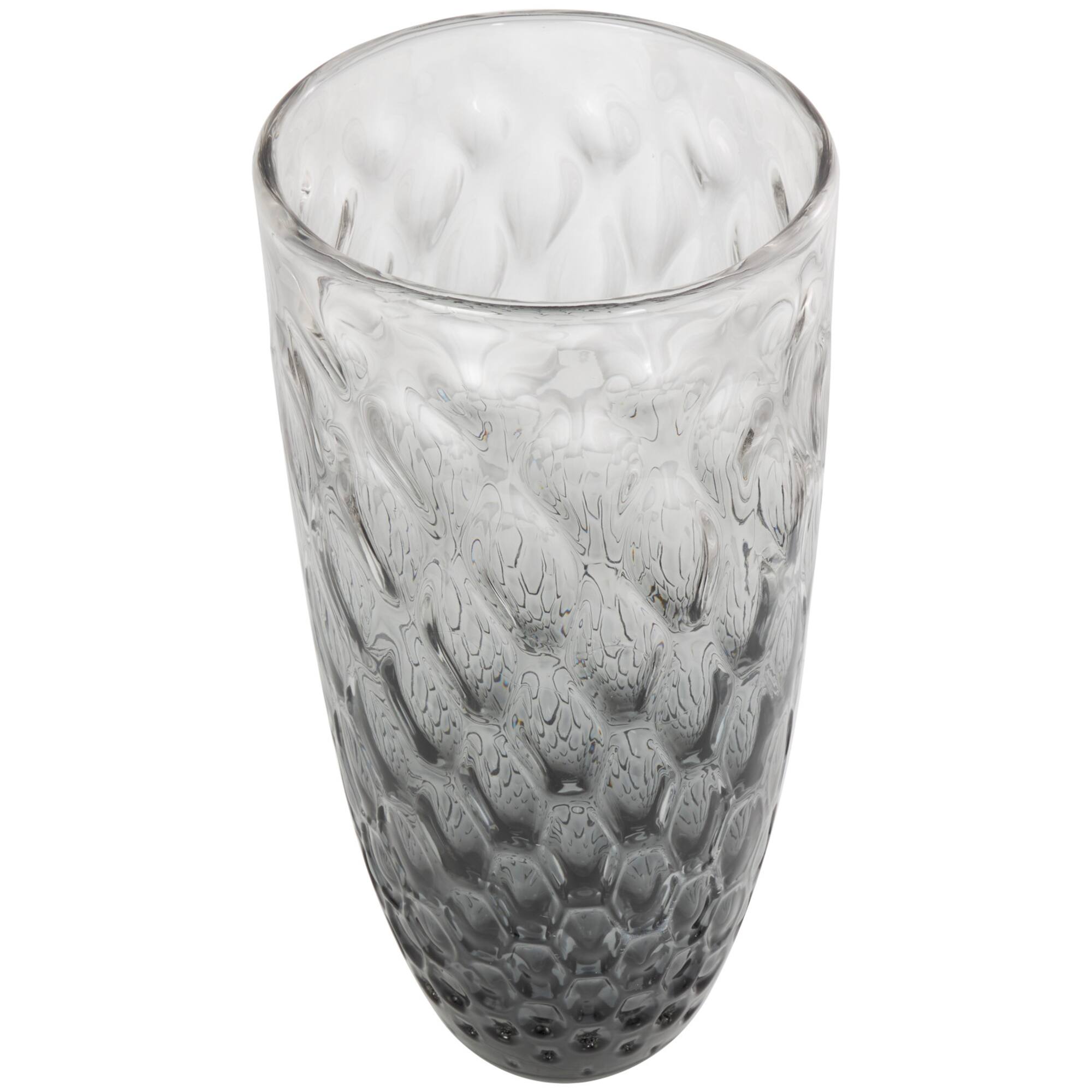 24" Black Ombre Handmade Glass Vase
